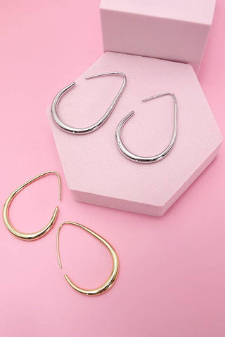 18K STAINLESS STEEL WATERPROOF TARNISH FREE HOOPS | #J01