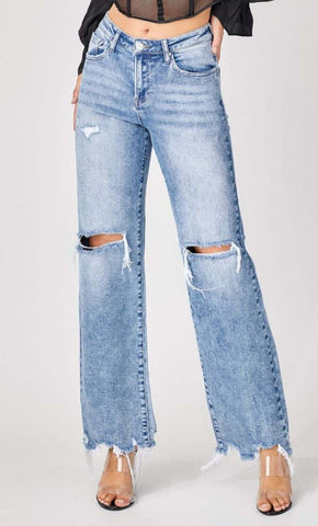 Risen High Rise Wide Leg Jeans  #RDP5312