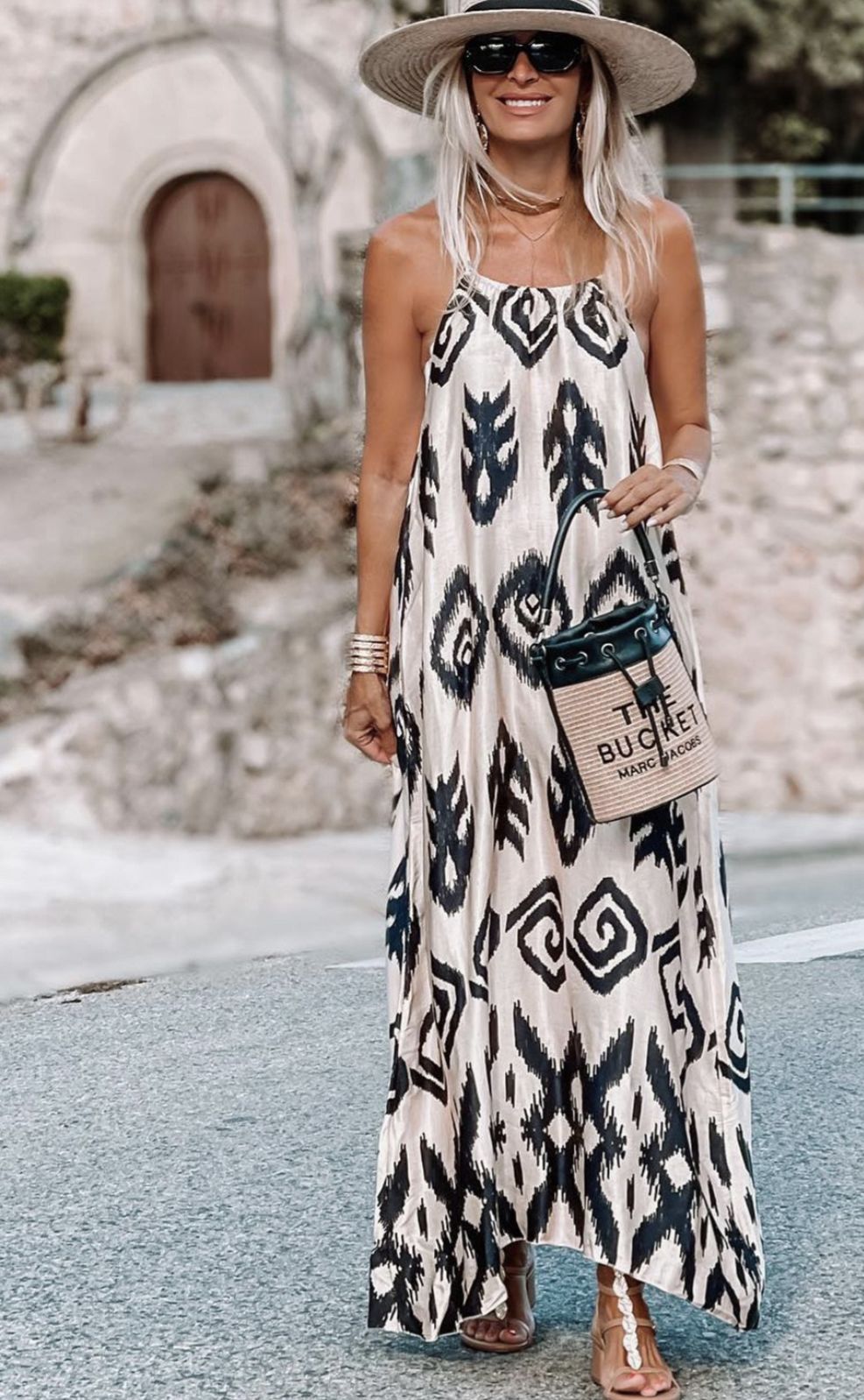 Aztec Print Dress #S384