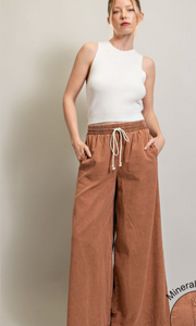 #S343 Wide Leg Acid Wash Pants