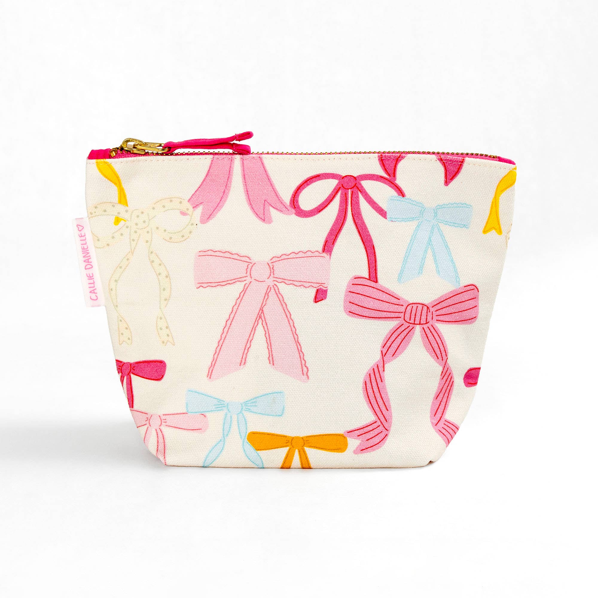 Coquette Bows & Western Cowgirl Boots Canvas Pouch #CD001