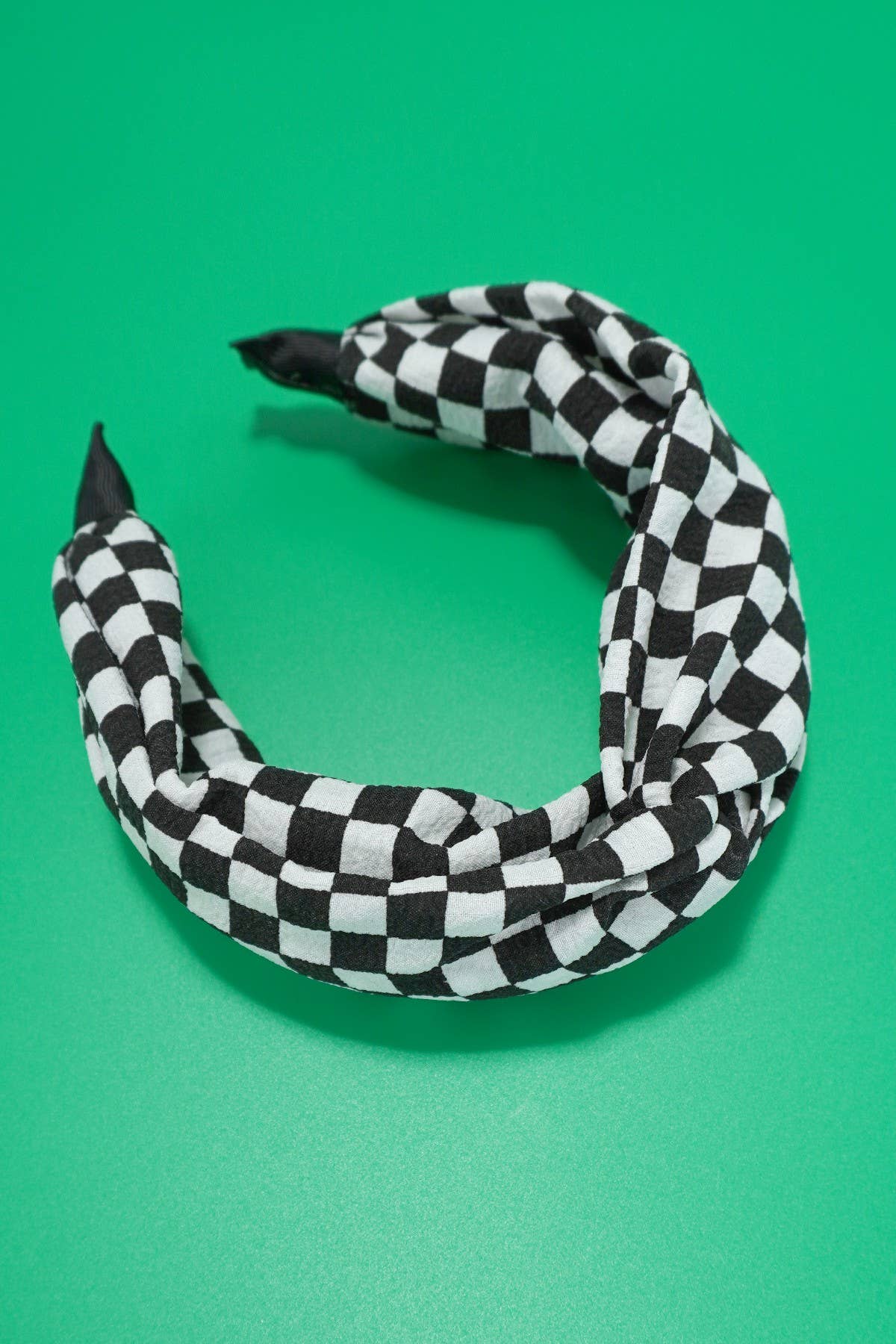 KNOTTED CHECKER HEADBAND HAIR BAND | #J01