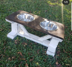 Dog Bowl Stand Set