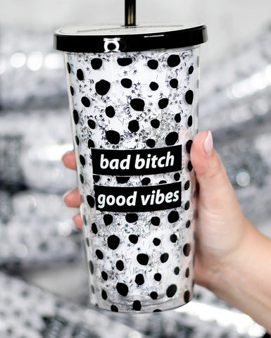 Bad Bitch Good Vibes Tumbler #596