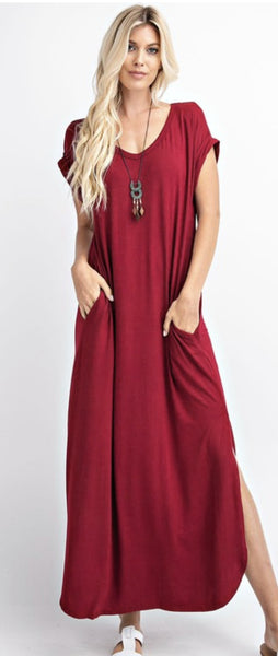 V neck maxi dress #s182