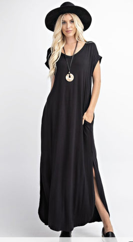 V neck maxi dress #s182